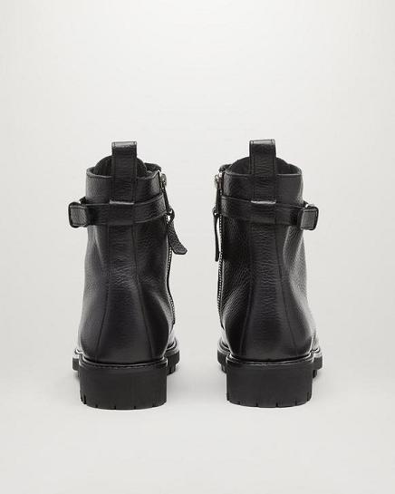 Bottes Belstaff Femme Finley Noir Cuir France DG4536782